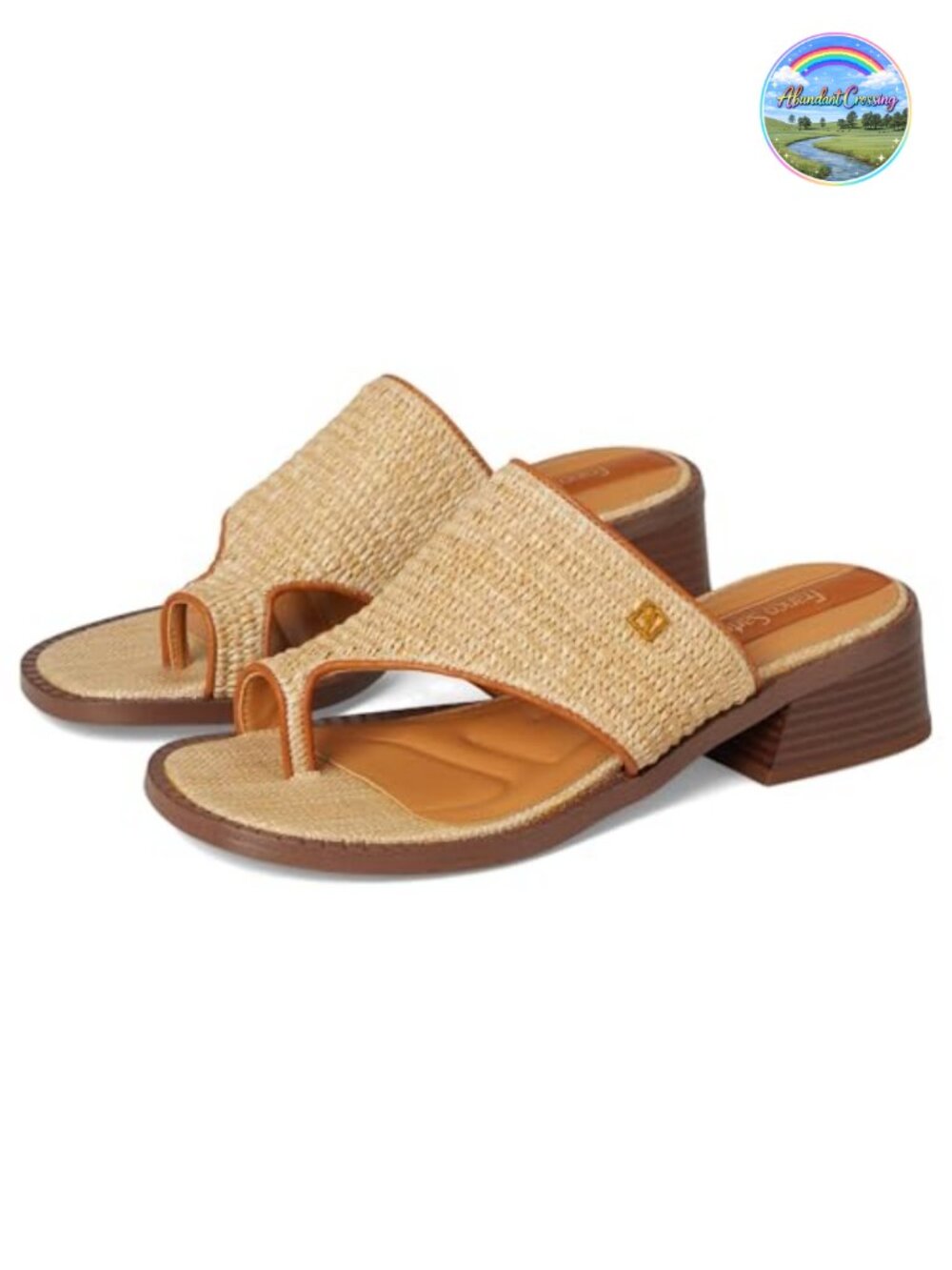 Raffia Thong Sandals Slip-On Slide Casual Comfort